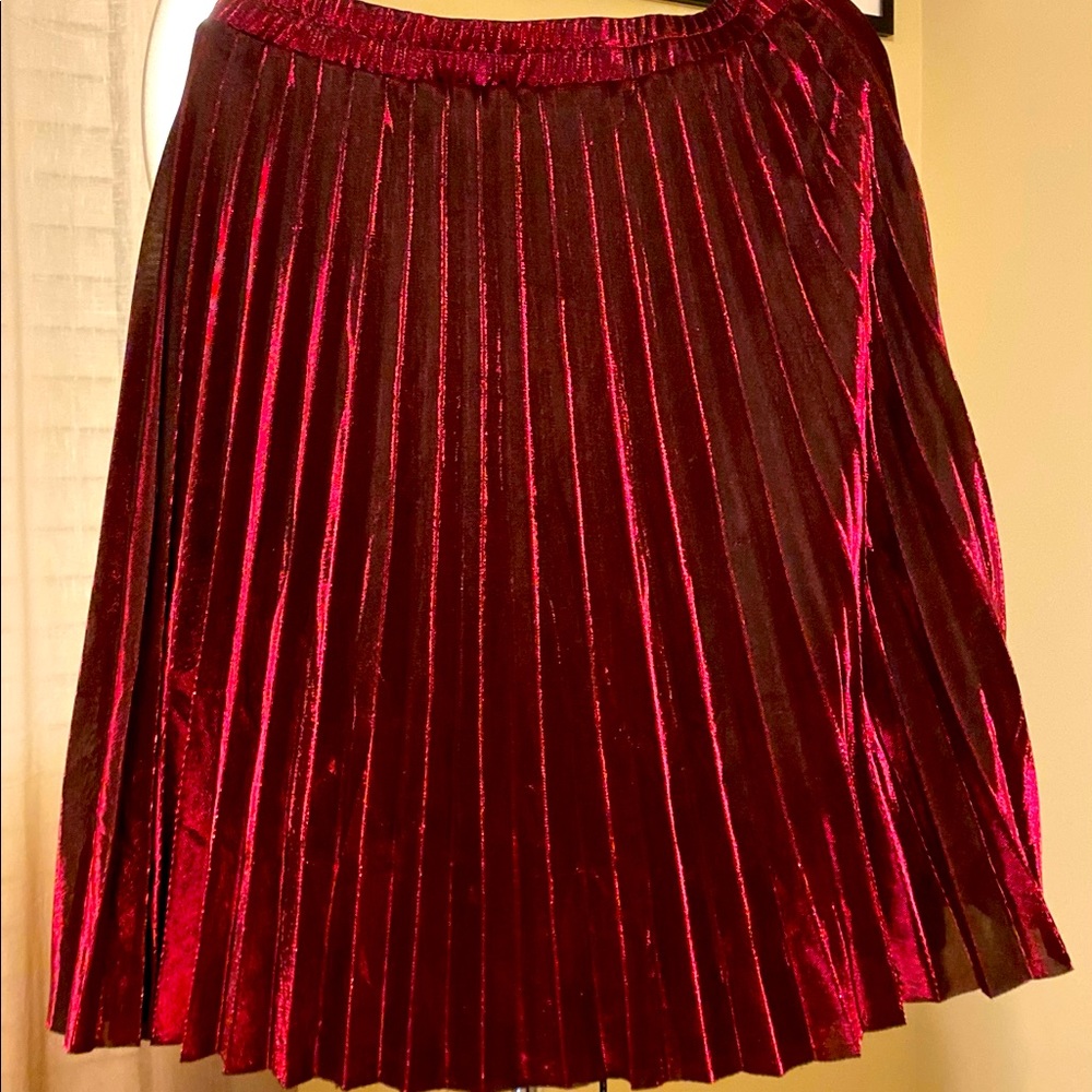 Purple Pleated Skirt